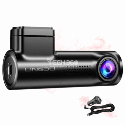 LINGDU D500  4K UHD 4K Dash, DVR de Voiture avec WiFi, GPS Intégré, Commande Vocale, Moniteur de Stationnement 24H et Vision Nocturne
