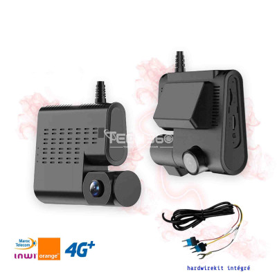 AZDOME C9 Pro 4G Double caméra 1920*1080P 25fps Angle 140° Et Cabine 1280*720P 25fps 130° , vidéo en direct, suivi GPS, surveillance à distance en Wi-Fi,  application gratuite